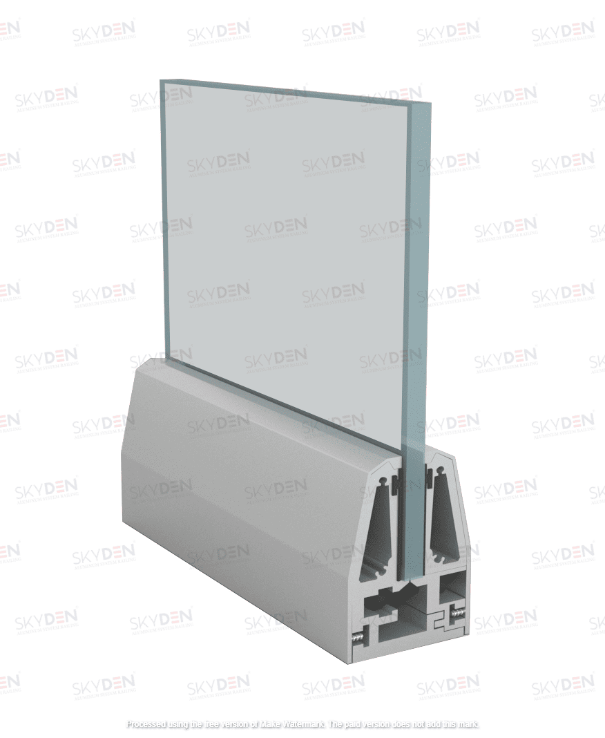 SD 03 Bracket with Cover System for Aluminum Glass Railing Installation, Premium Support Bracket for Balcony and Staircase, Durable Finish, Easy Fitting for Modern Projects